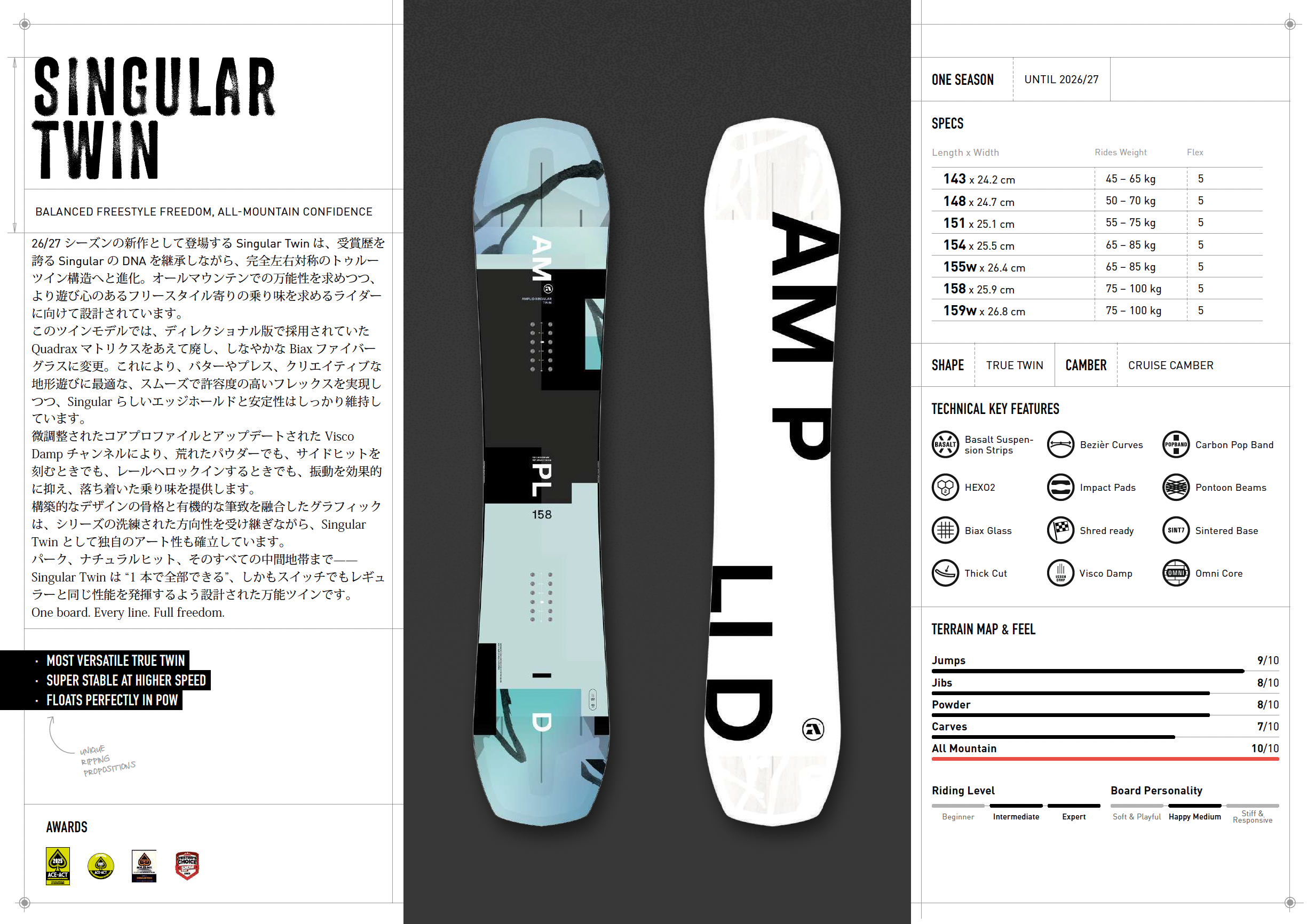 予約販売]Amplid 26-27 SINGULAR TWIN アンプリッド シングラーツイン
