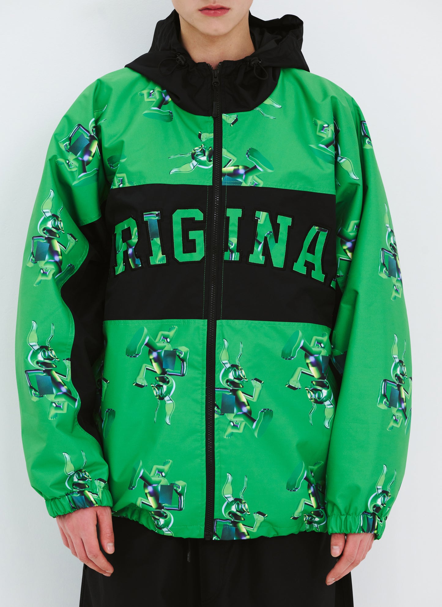 BSRABBIT 3D TRIPPY RB HOODED JACKET GREEN BSR2425FWJK106