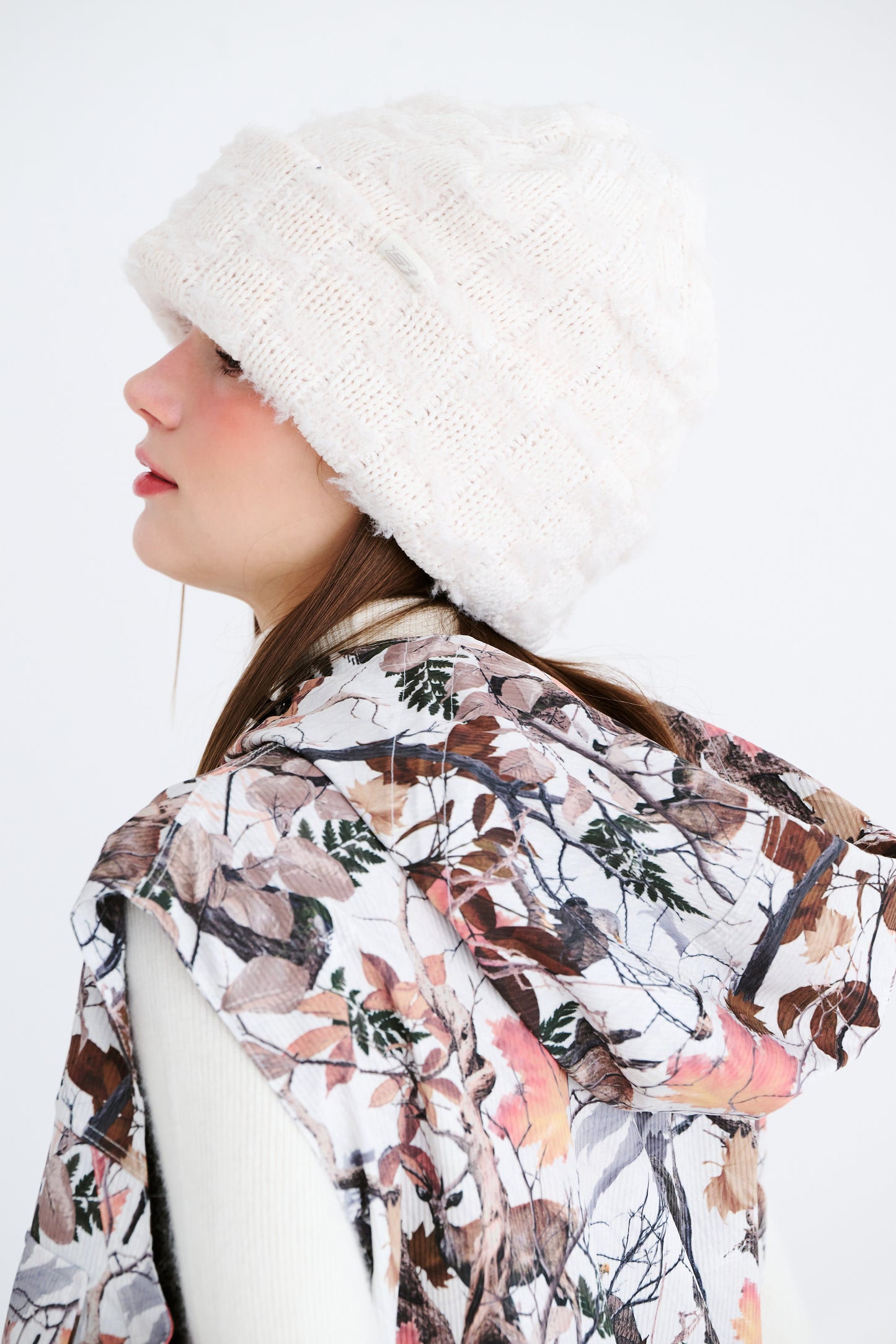 BSRABBIT DOUBLE YARN BEANIE CREAM BSR2425FWBN061