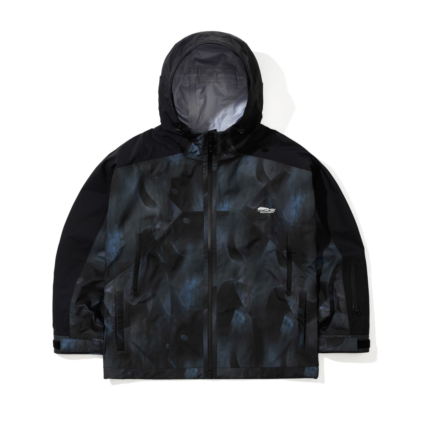 BSR2526FWJK007 FUSION 3L SEAM SEALING HOODED SHELL JACKET BLACK