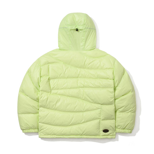 BSR2526FWJK014 UNEVEN HOODED DOWN PADDING JUMPER LIGHT LIME