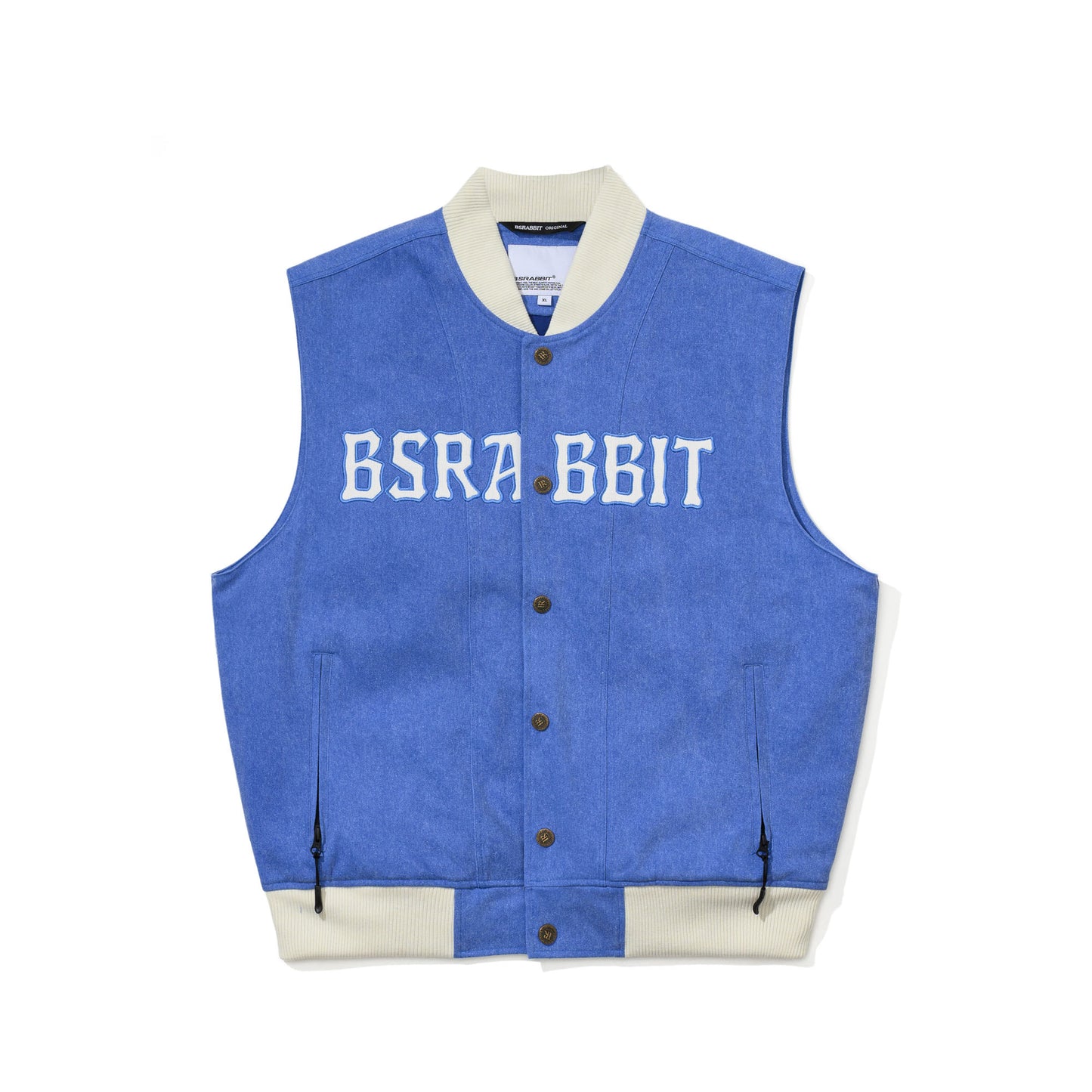 BSR2526FWJK048 COTTON TWILL 1OZ INSULATED RETRO VEST PIGMENT BLUE
