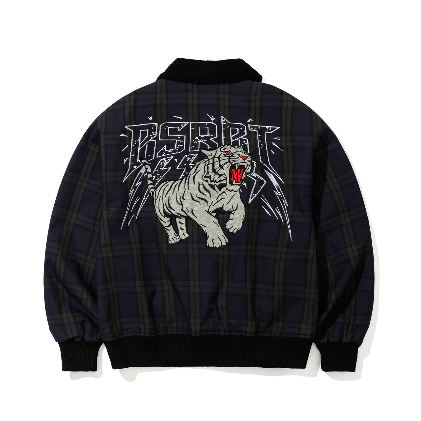 BSR2526FWJK069 TIGER BP COLLARED JACKET NAVY CHECK