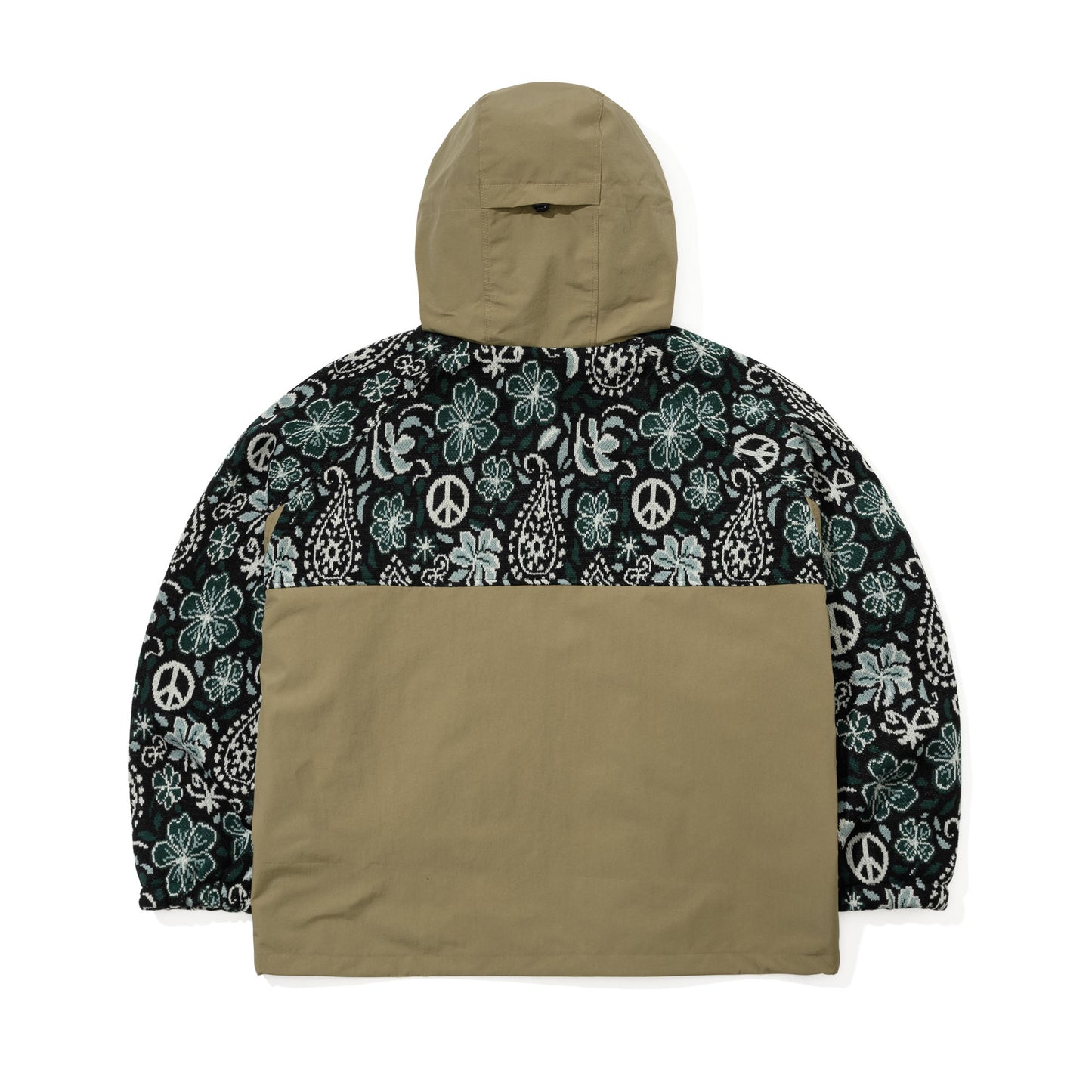 BSR2526FWJK075 PAISLEY PEACE JACQUARD HOODED JACKET KHAKI
