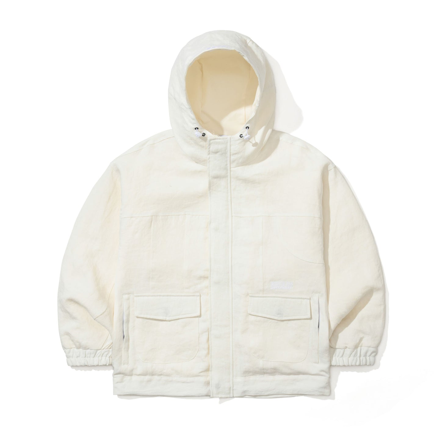 BSR2526FWJK076 CLASSY LINEN WIDE HOODED JACKET IVORY
