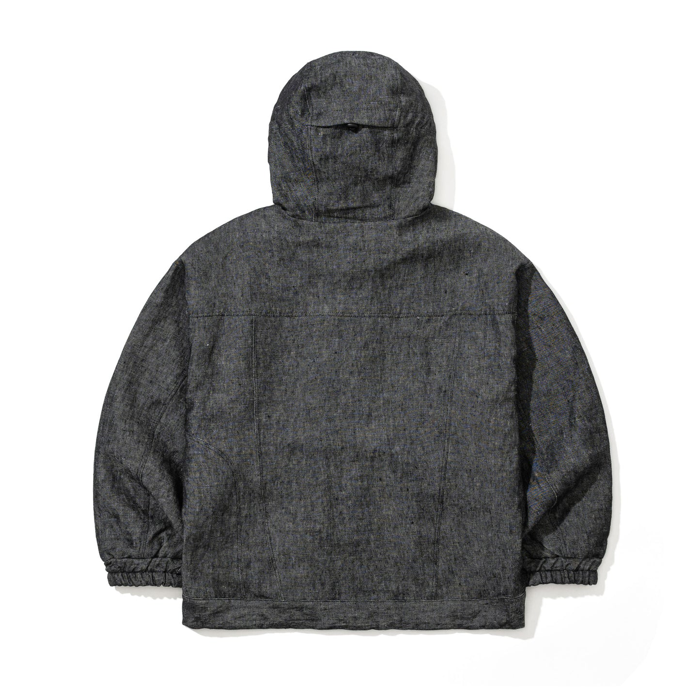 BSR2526FWJK077 CLASSY LINEN WIDE HOODED JACKET BLACK