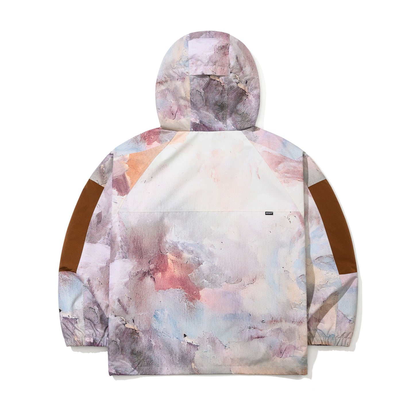 BSR2526FWJK084 Oosisoak1861 ART PRINT HOODED JACKET WOLF BROWN