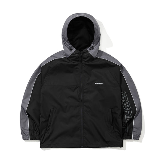 BSR2526FWJK095 LIGHT WEIGHT REFLECTIVE LINE HOODED JACKET BLACK