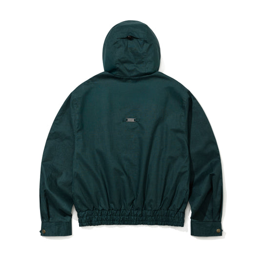 BSR2526FWJK101 RUSTIC CHARM LINEN HOODED JACKET GREEN