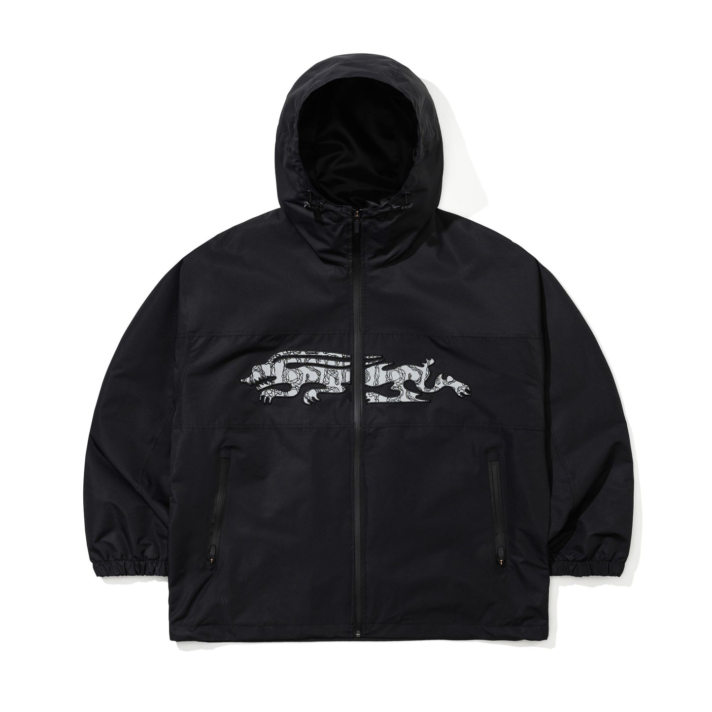 BSR2526FWJK104 REFLECTIVE DRABBIT HOODED JACKET BLACK