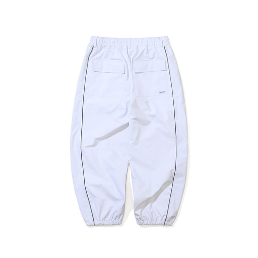 BSR2526FWPT079 STREAM LINE 3L SUPER WIDE JOGGER PANTS WHITE