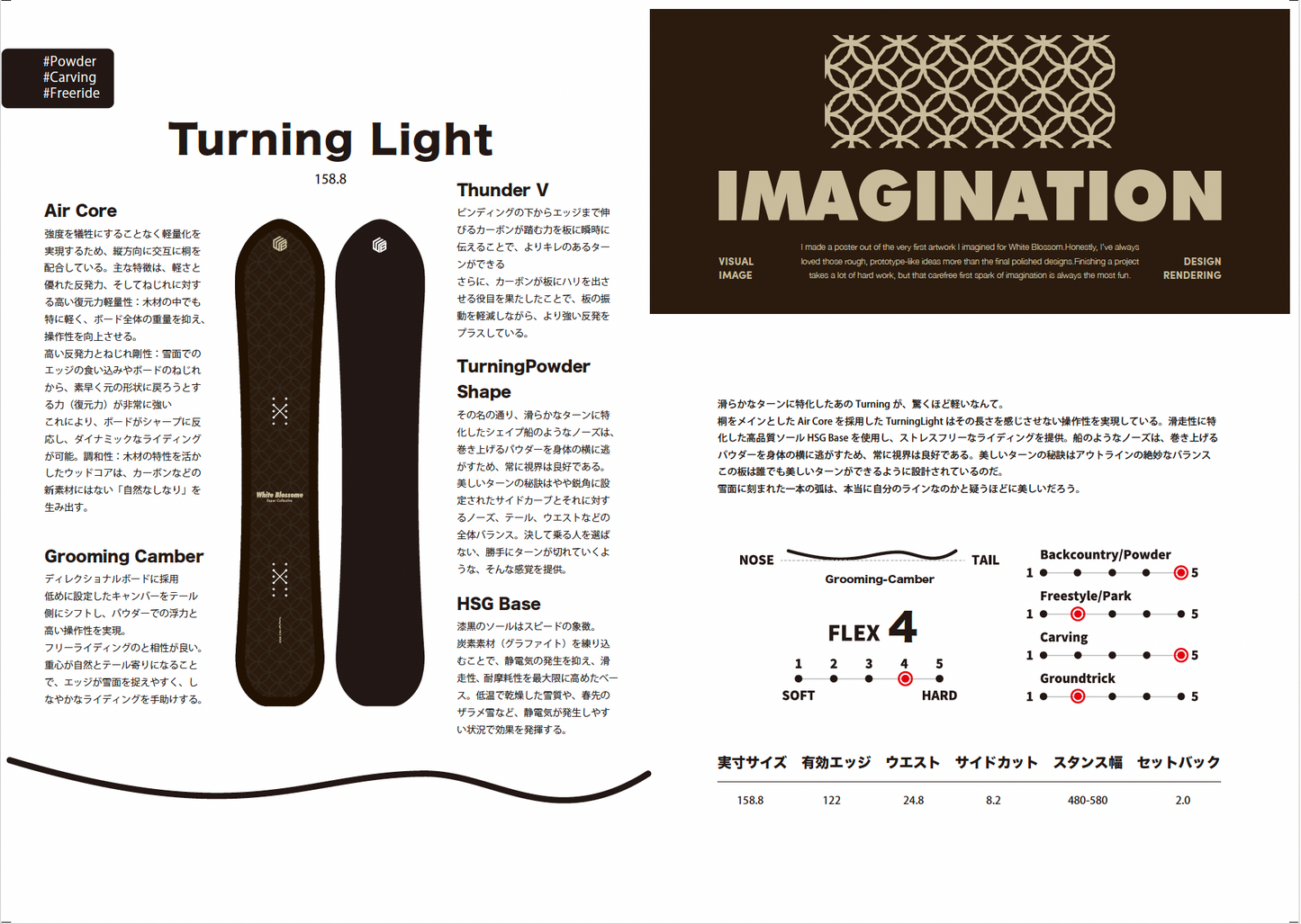 [予約販売]White Blossome Turning Light 26-27モデル Made in Japan