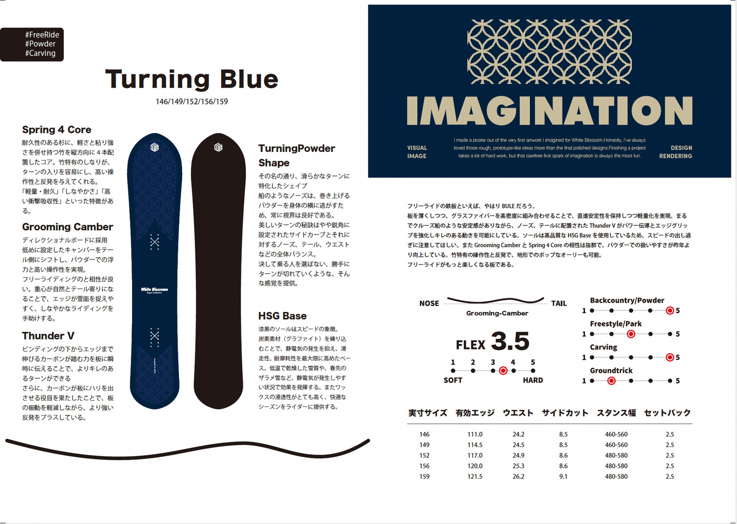[予約販売]White Blossome Turning Blue 26-27モデル Made in Japan