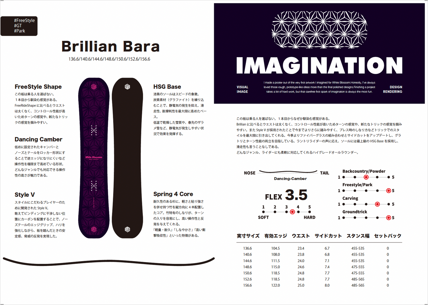 [予約販売]White Blossome Brillian Bara 26-27モデル Made in Japan