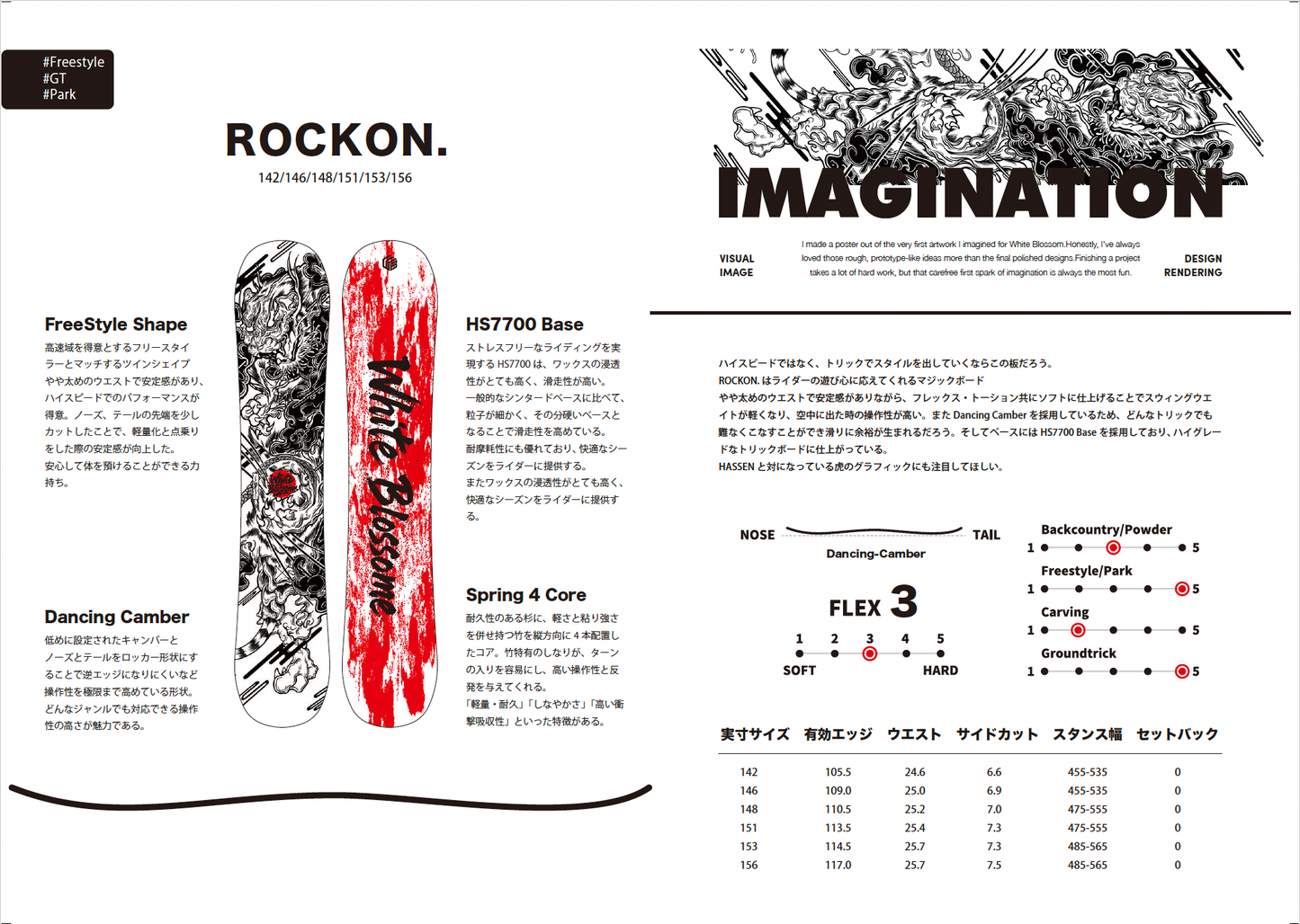 [予約販売]White Blossome ROCKON. 26-27モデル Made in Japan