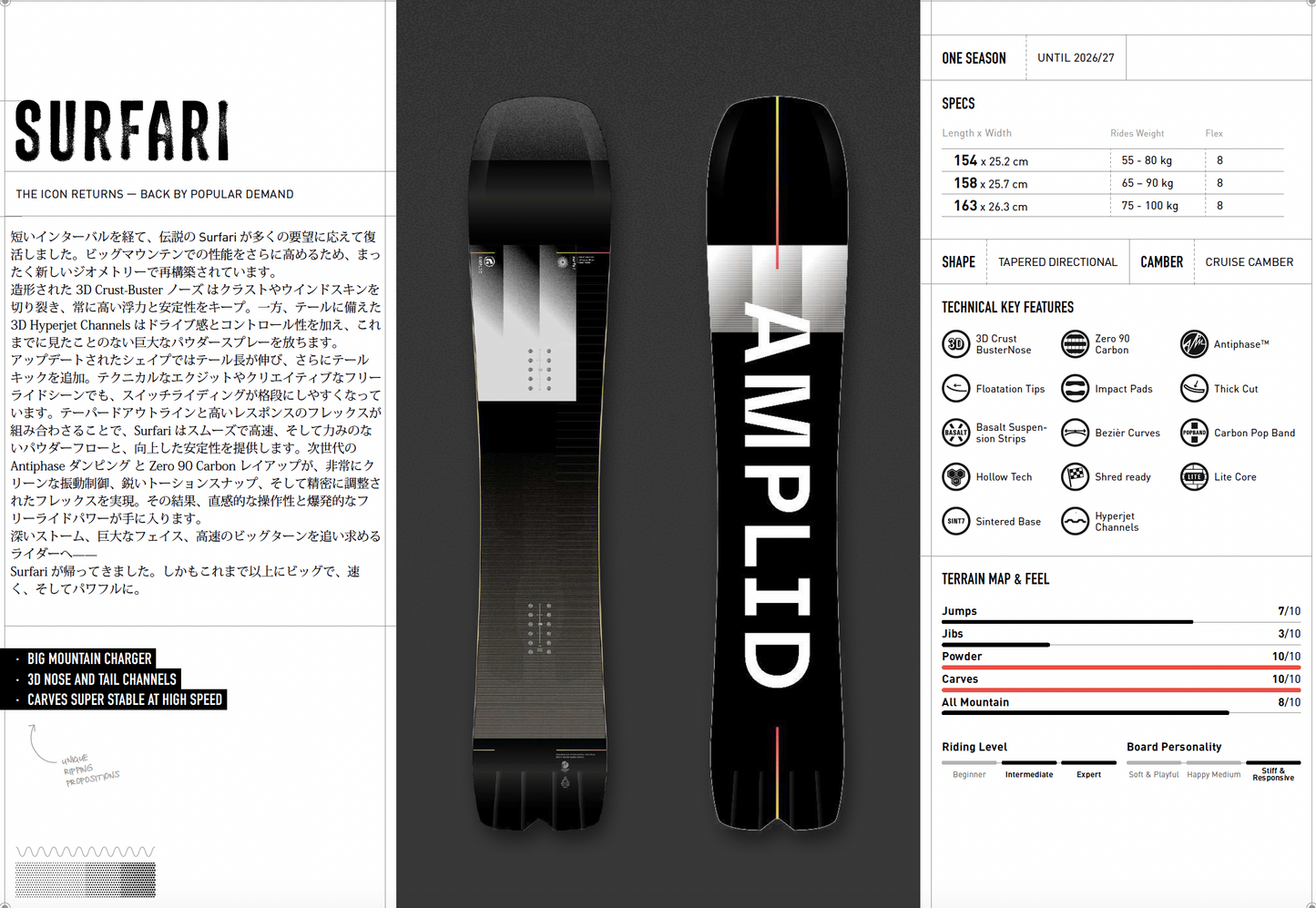 [予約販売]Amplid26-27 SURFARI アンプリッド　サーファリ