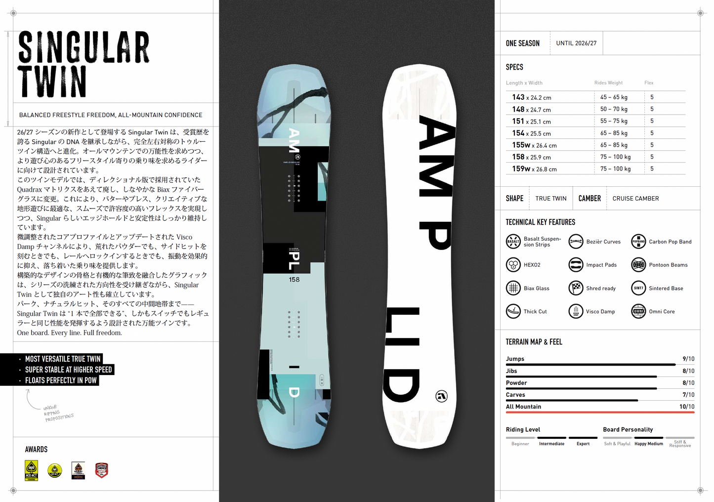 [予約販売]Amplid 26-27 SINGULAR TWIN アンプリッド　シングラーツイン