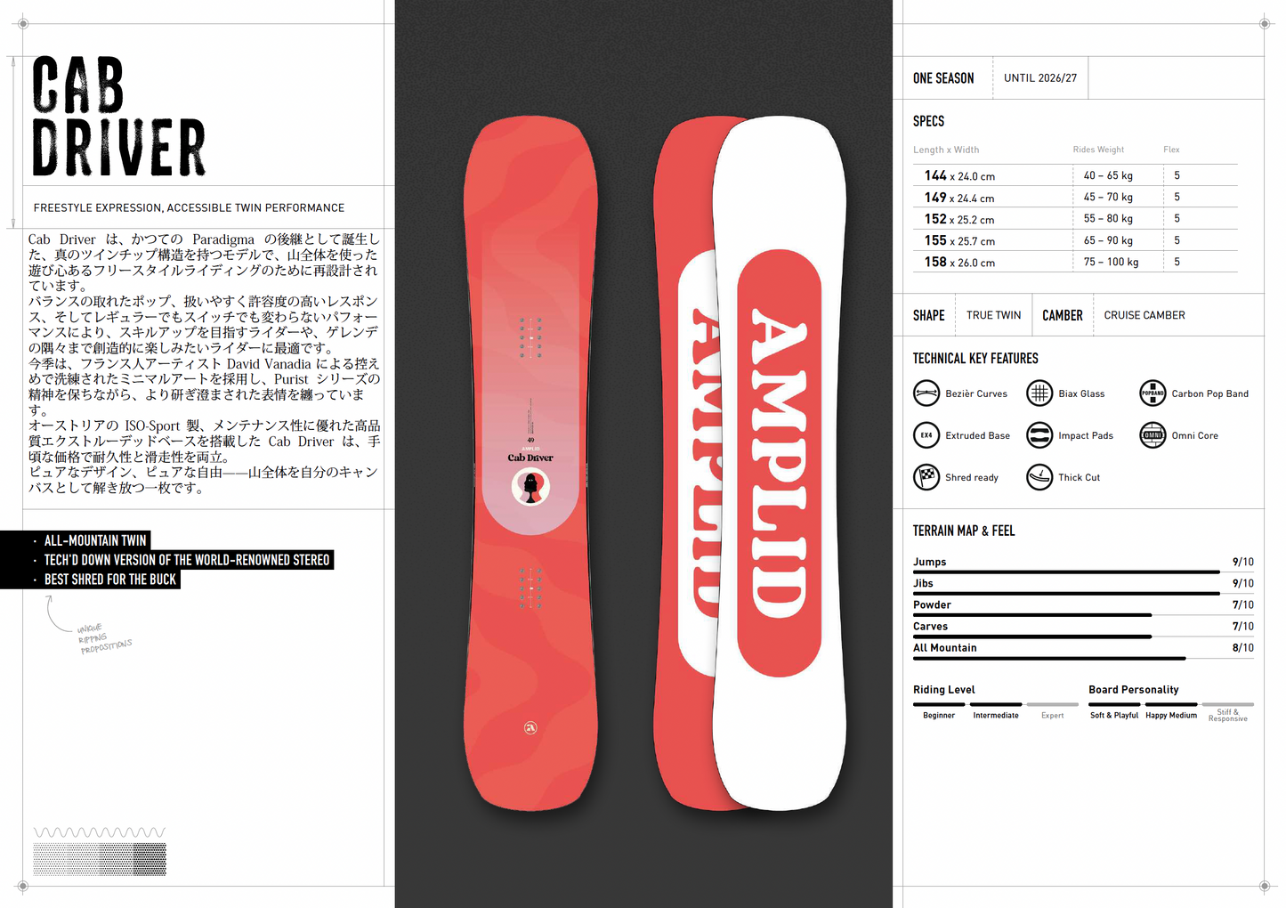 [予約販売]Amplid26-27 CAB DRIVER アンプリッド　キャブドライバー