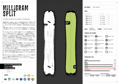 [予約販売]Amplid26-27 MILLIGRAM アンプリッド スプリットボード　ミリグラム