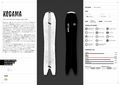 [予約販売]Amplid26-27 KODAMA 156 アンプリッドスプリットボード　コダマ