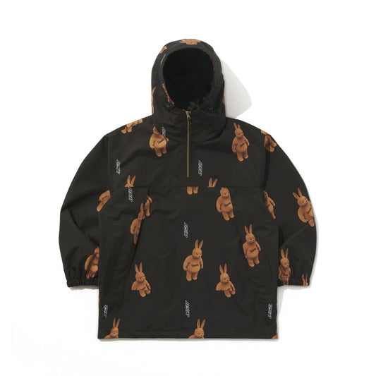 BSRABBIT 3D BEARRABBIT HOODED ANORAK JACKET BLACK BSR2425FWJK149