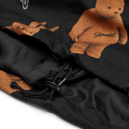 BSRABBIT 3D BEARRABBIT HOODED ANORAK JACKET BLACK BSR2425FWJK149