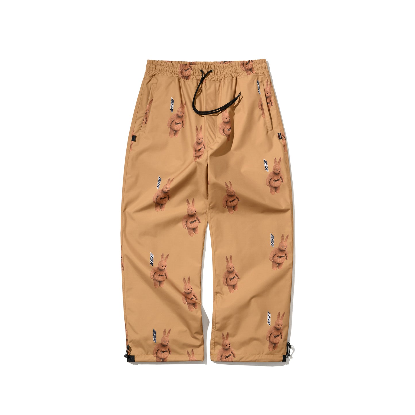 BSRABBIT 3D BEARRABBIT WIDE TRACK PANTS BROWN BSR2425FWPT094