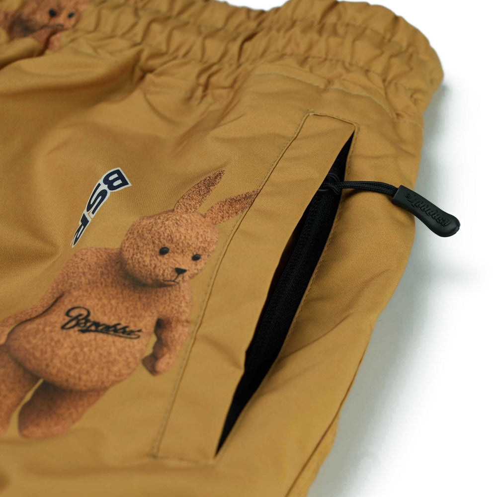 BSRABBIT 3D BEARRABBIT WIDE TRACK PANTS BROWN BSR2425FWPT094