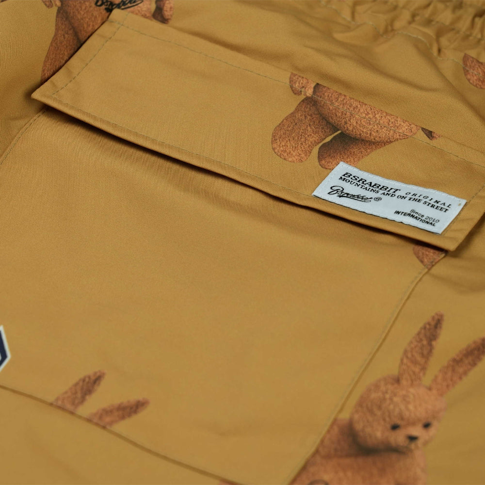 BSRABBIT 3D BEARRABBIT WIDE TRACK PANTS BROWN BSR2425FWPT094