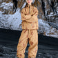 BSRABBIT 3D BEARRABBIT WIDE TRACK PANTS BROWN BSR2425FWPT094