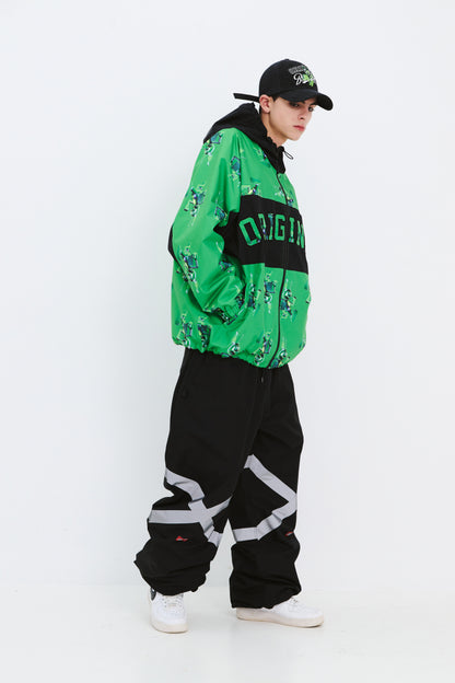 BSRABBIT 3D TRIPPY RB HOODED JACKET GREEN BSR2425FWJK106