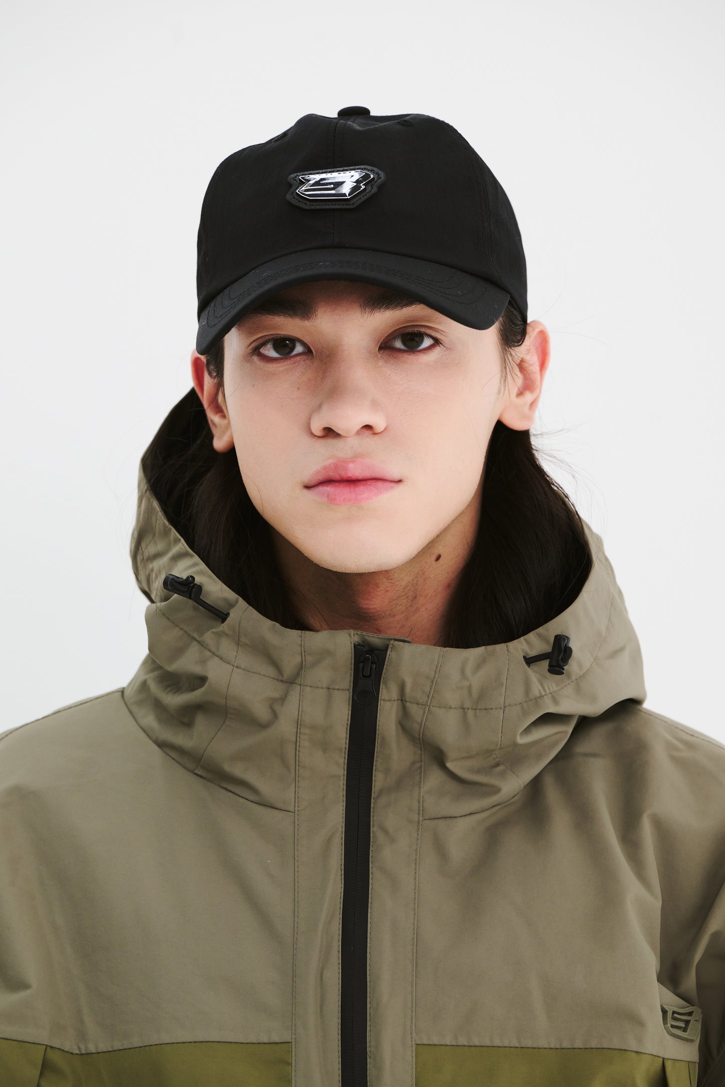 BSRABBIT BIG LOGO HEAVY TWILL CAP BLACK BSR2425FWCP030