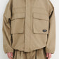 BSRABBIT BIG POCKET HOODED JACKET BEIGE BSR2425FWJK055