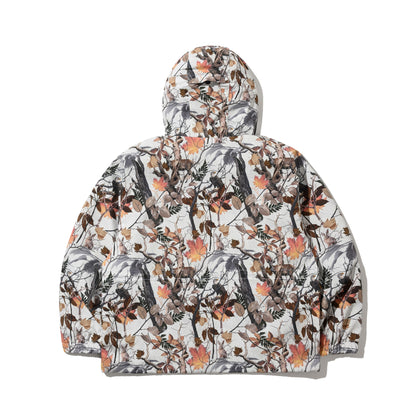 BSRABBIT BIG POCKET HOODED JACKET REALTREE WHITE BSR2425FWJK053