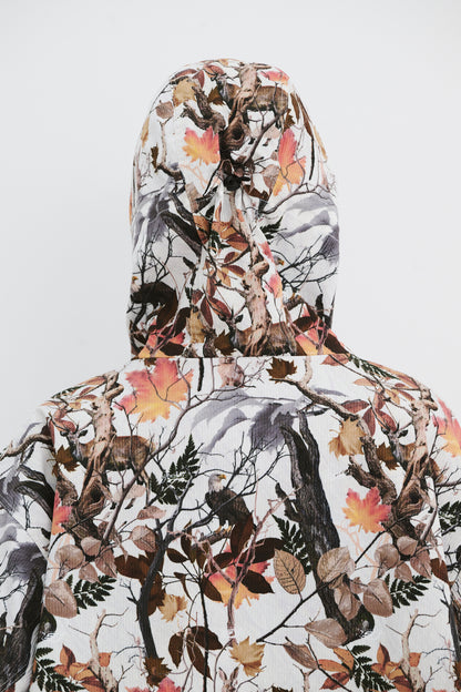 BSRABBIT BIG POCKET HOODED JACKET REALTREE WHITE BSR2425FWJK053