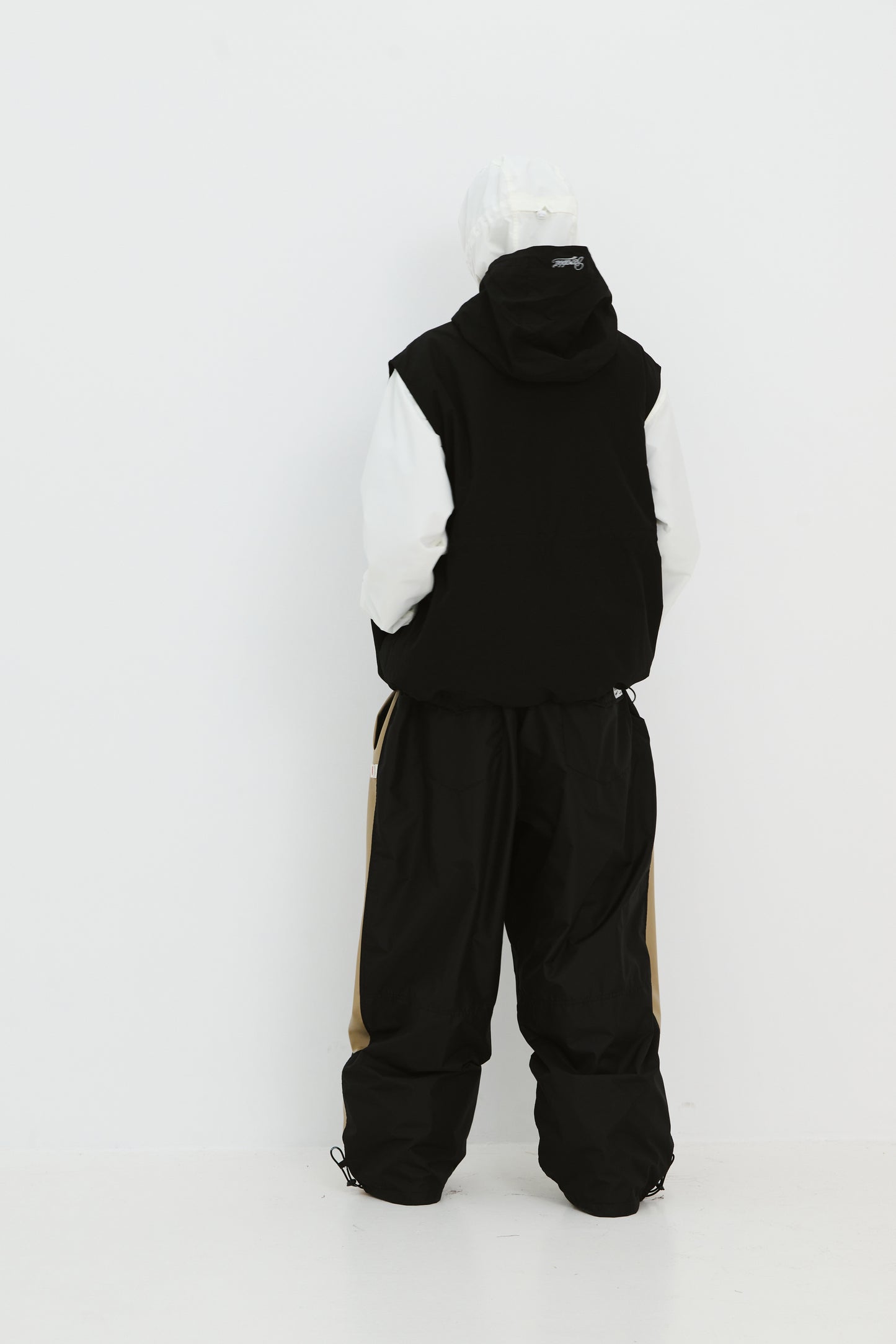 BSRABBIT BIG POCKET HOODED VEST BLACK BSR2425FWJK131