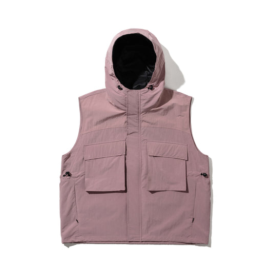 BSRABBIT BIG POCKET HOODED VEST INDY PINK BSR2425FWJK132