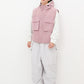 BSRABBIT BIG POCKET HOODED VEST INDY PINK BSR2425FWJK132