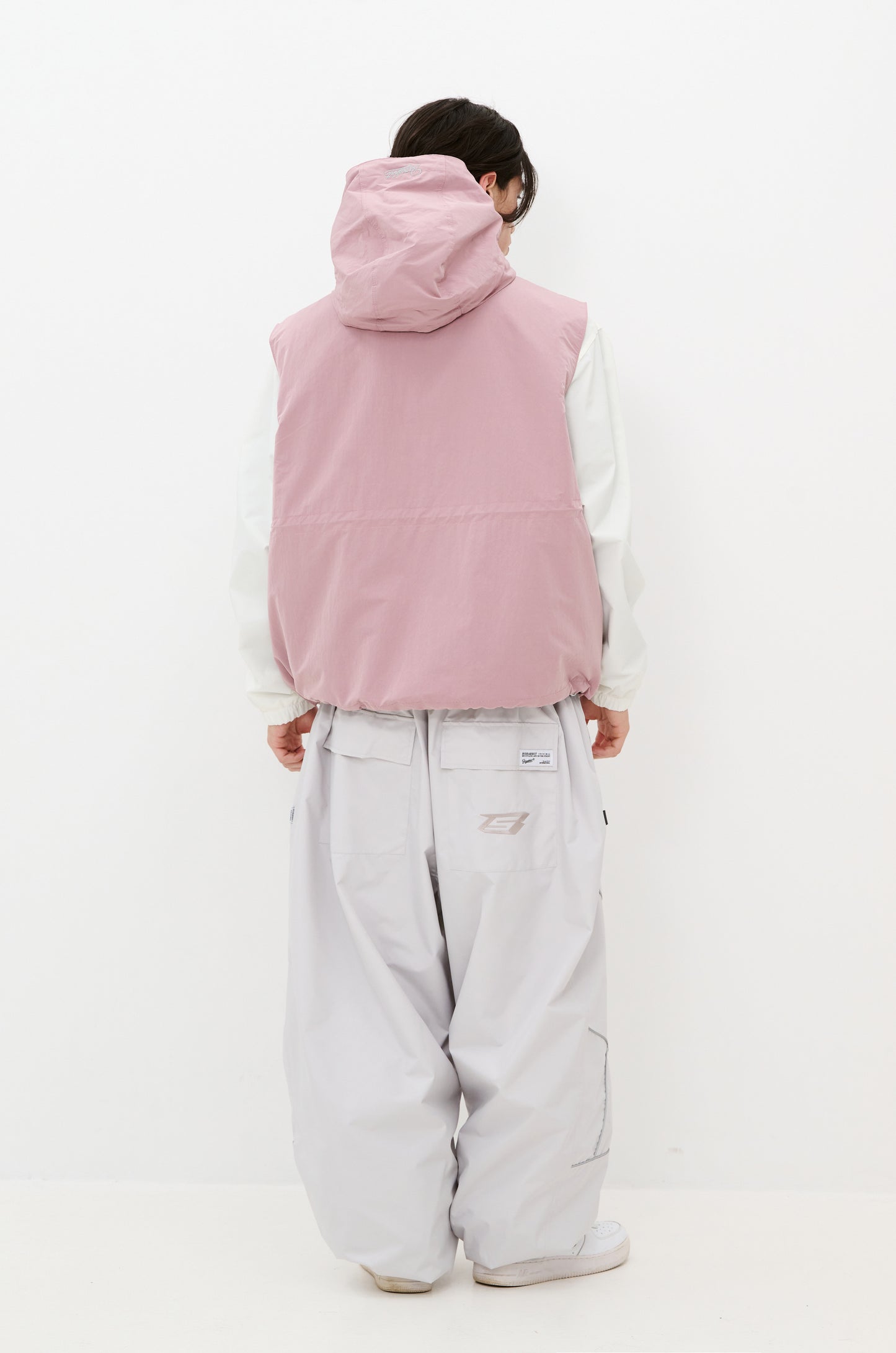 BSRABBIT BIG POCKET HOODED VEST INDY PINK BSR2425FWJK132