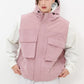 BSRABBIT BIG POCKET HOODED VEST INDY PINK BSR2425FWJK132