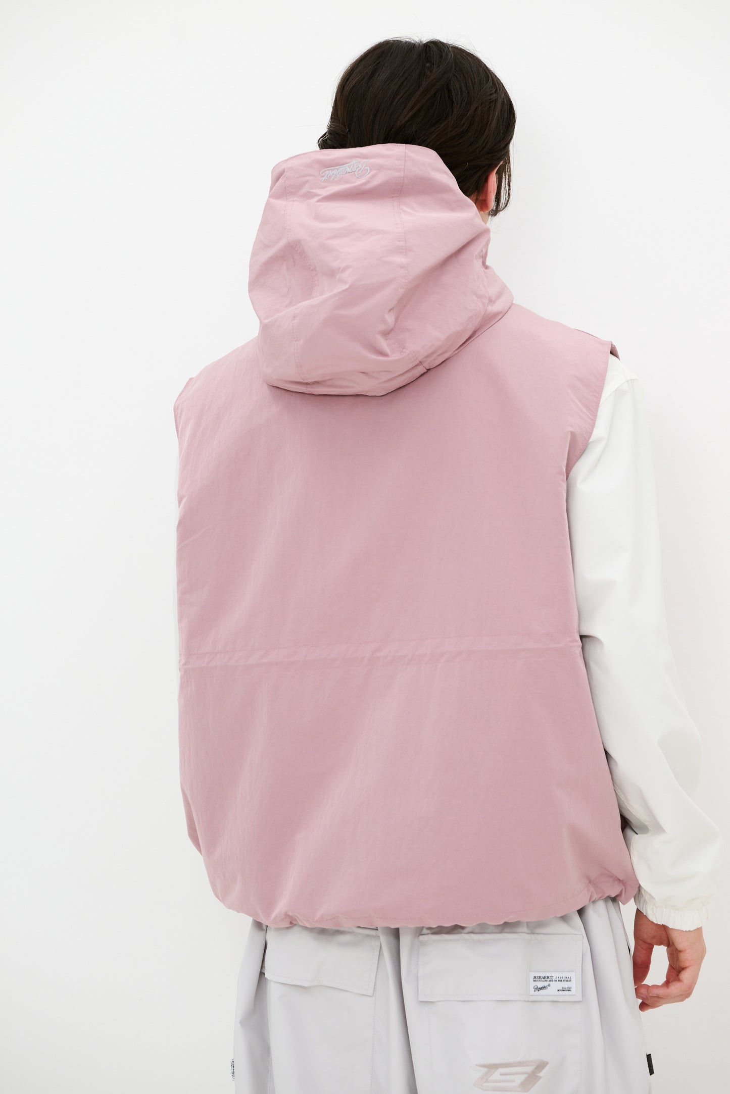 BSRABBIT BIG POCKET HOODED VEST INDY PINK BSR2425FWJK132