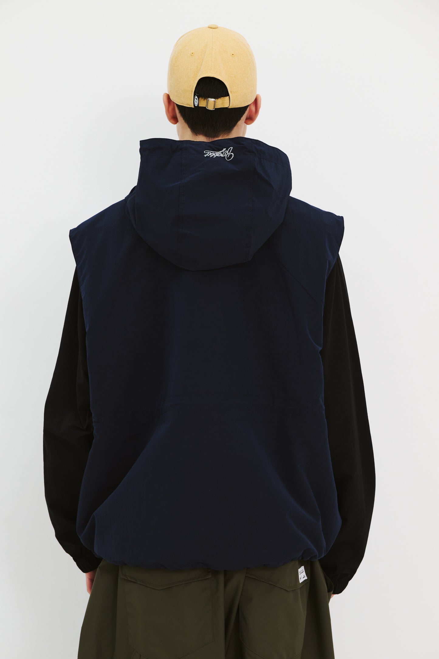 BSRABBIT BIG POCKET HOODED VEST NAVY BSR2425FWJK133