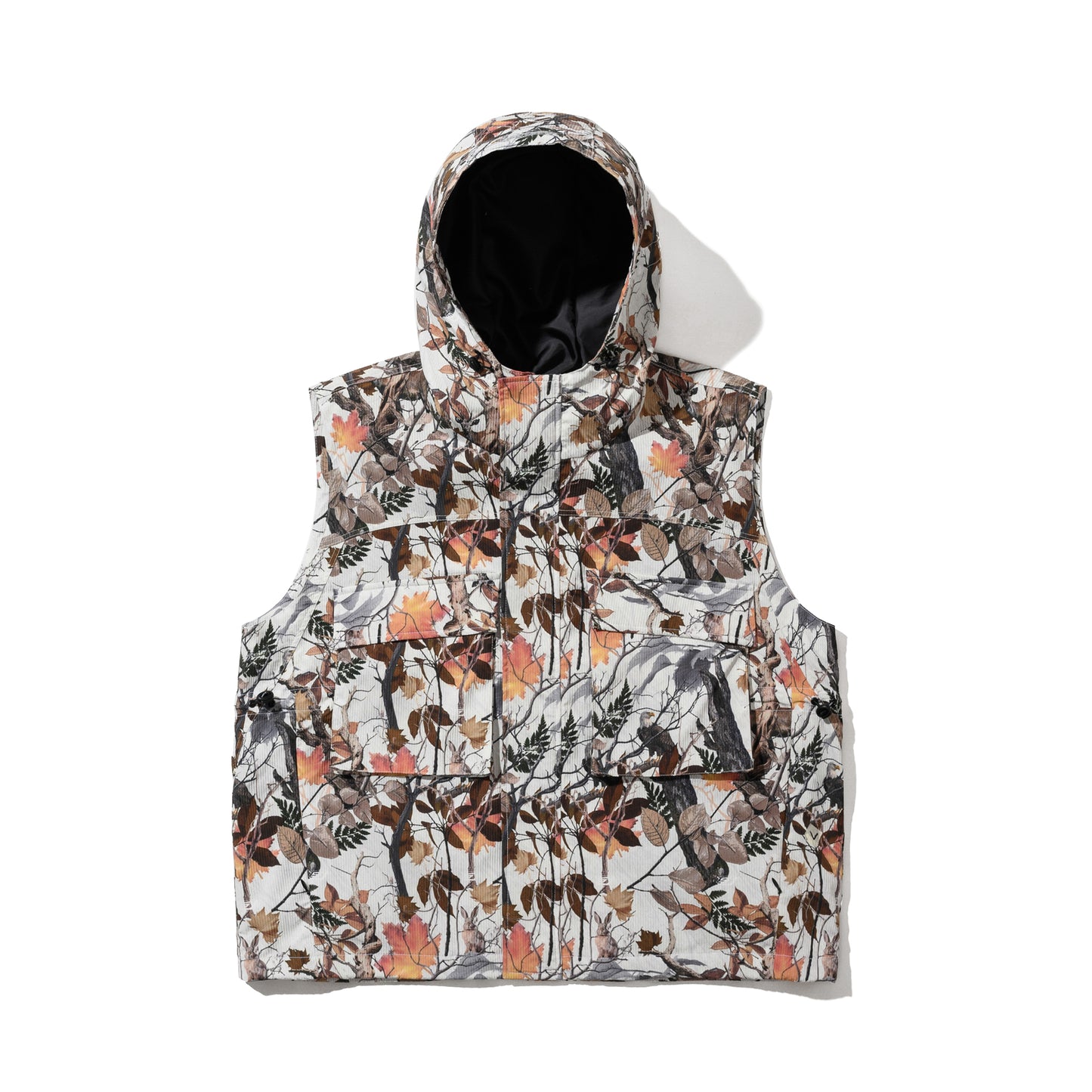 BSRABBIT BIG POCKET HOODED VEST REALTREE WHITE BSR2425FWJK134