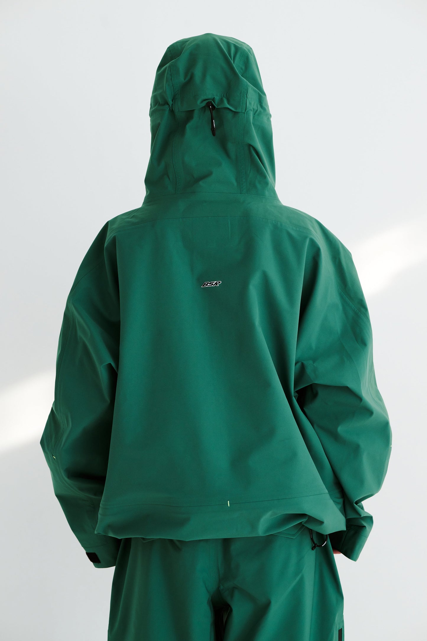 BSRABBIT BSR HOODED 3L SEAM SEALING JACKET GREEN BSR2425FWJK008