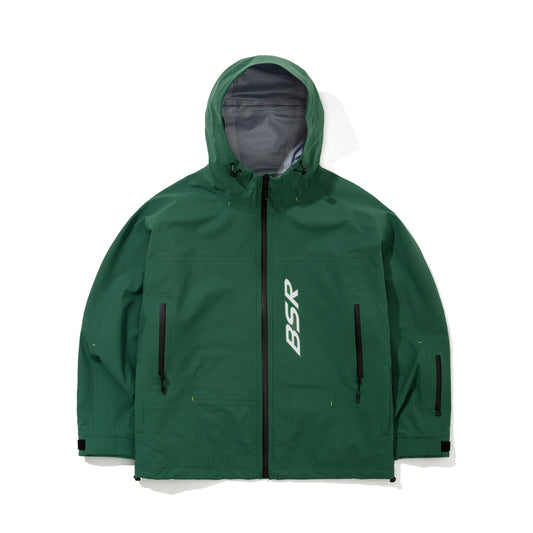 BSRABBIT BSR HOODED 3L SEAM SEALING JACKET GREEN BSR2425FWJK008