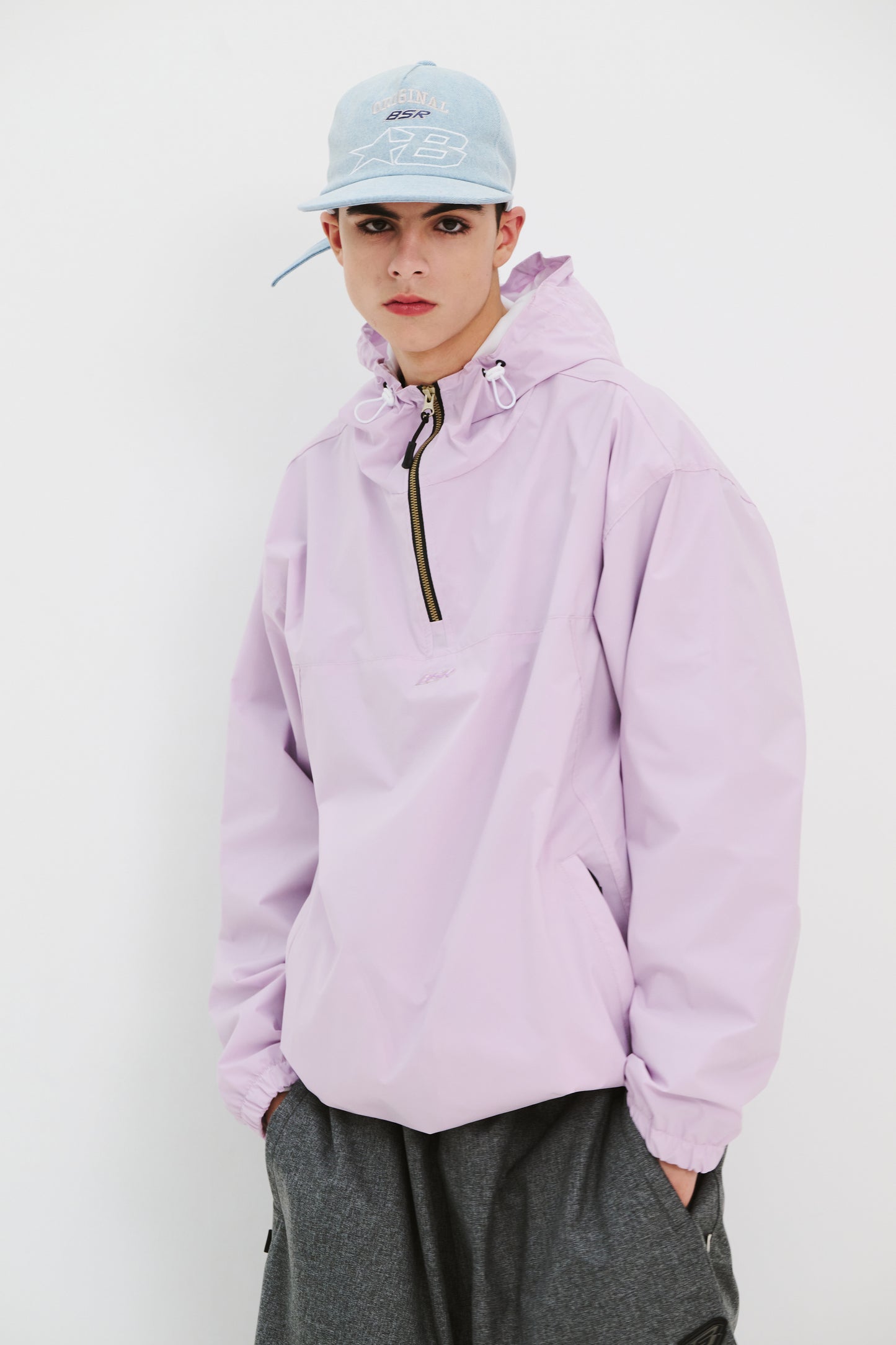 BSRABBIT BSR HOODED ANORAK JACKET PASTEL PURPLE BSR2425FWJK153