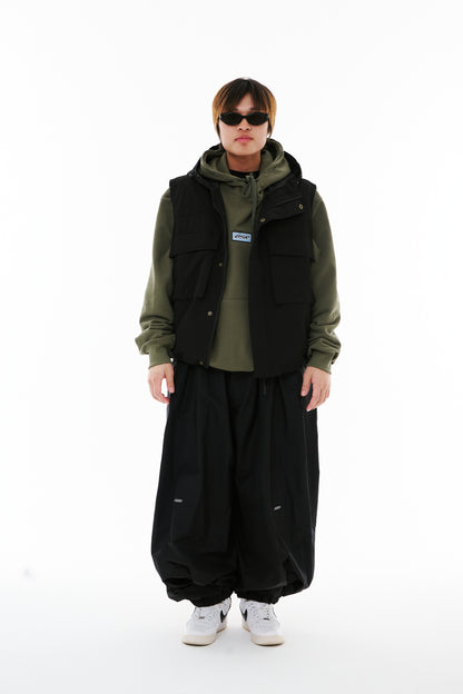 BSRABBIT BSR NEW SUPER WIDE JOGGER PANTS BLACK BSR2425FWPT022