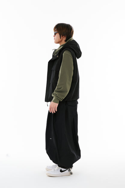 BSRABBIT BSR NEW SUPER WIDE JOGGER PANTS BLACK BSR2425FWPT022