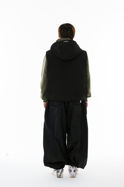 BSRABBIT BSR NEW SUPER WIDE JOGGER PANTS BLACK BSR2425FWPT022