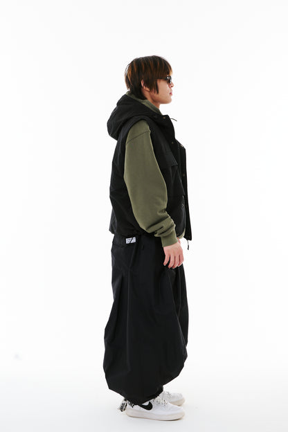 BSRABBIT BSR NEW SUPER WIDE JOGGER PANTS BLACK BSR2425FWPT022